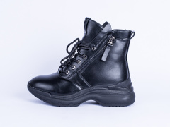 Ботинки жен. Purlina JZ9300-1 шнурок/молния (36-41) черный