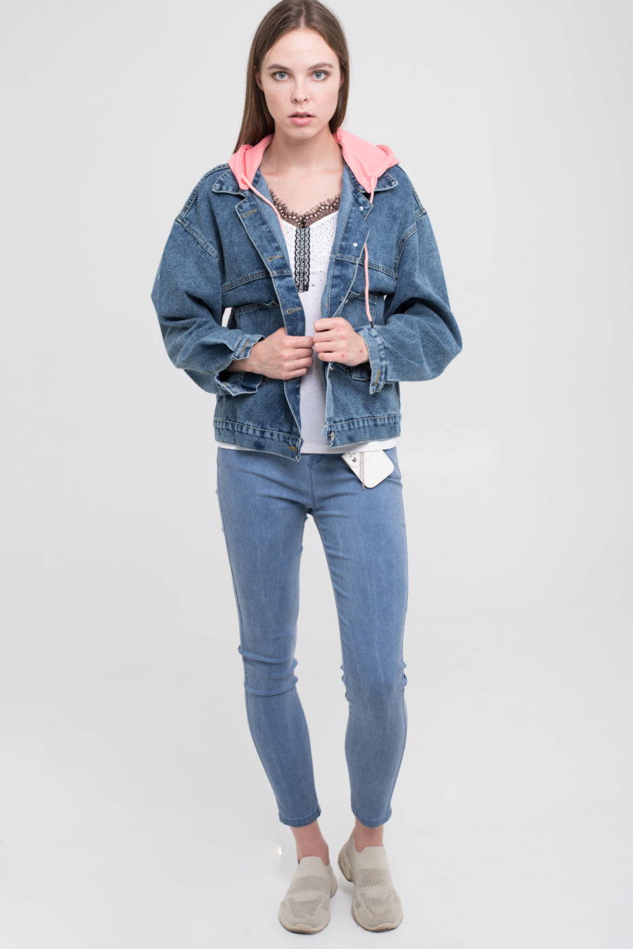 Куртка джинс жен. Balingba 2020 48-56 голубой