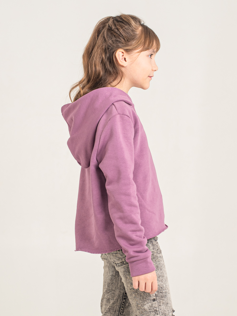 Толстовка дет. дев. КИДИС ТЛД-21 капюшон (134-158) сливовый