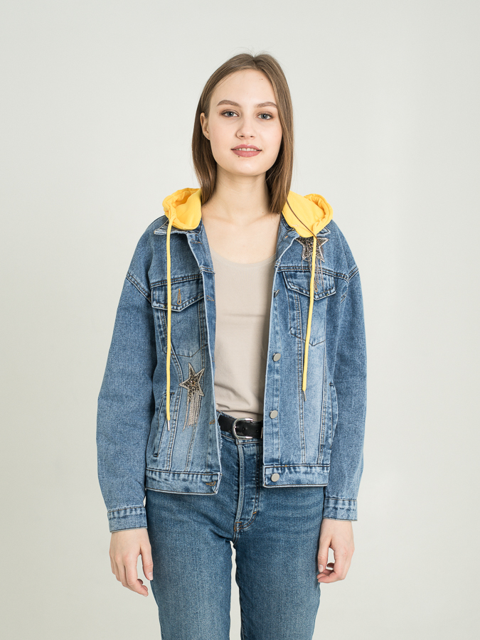 Куртка джинс жен. Miracle D299 M-XL голубой