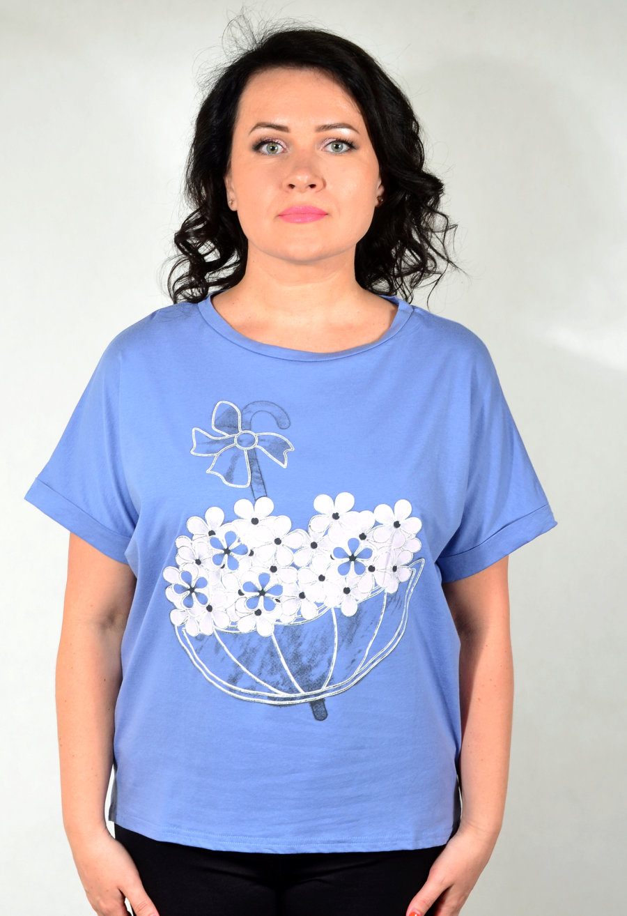 Футболка жен. Rihanna 742 56-58 голубой